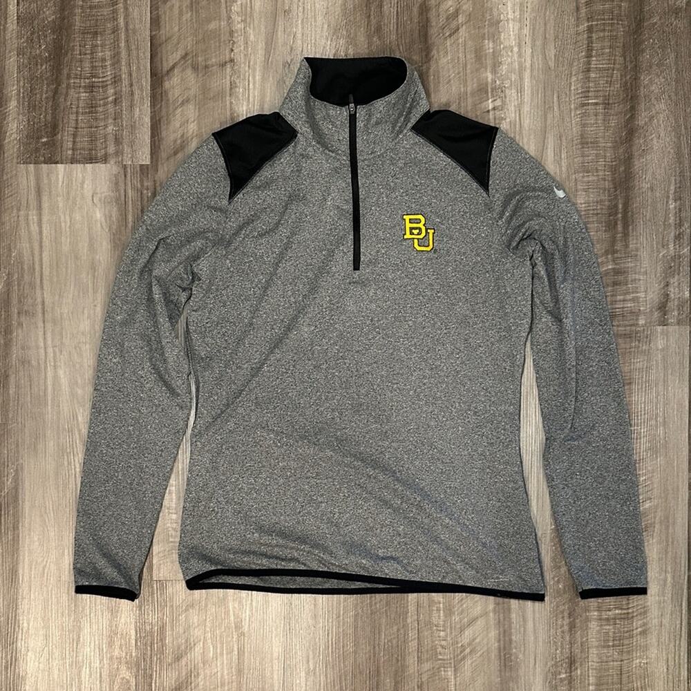 Baylor Bears Nike Golf Performance Quarter Zip Pullover - Large